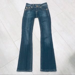 Miss Me Jeans with Golden Rhinestones